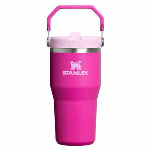 Różowy termos ze stali nierdzewnej 600 ml IceFlow™ Flip Straw 2.0 Tumbler Violet Blossom – Stanley obraz