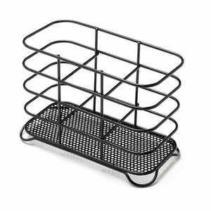 Czarny ociekacz na sztućce ze stali nierdzewnej – Addis obraz