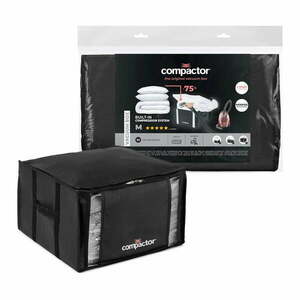 Czarny pojemnik na ubrania Compactor XXL Black Edition 3D Medium, 125 l obraz