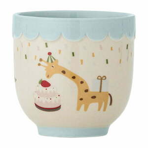 Niebiesko-kremowy kamionkowy kubek dla dzieci 150 ml Celebrate – Bloomingville Mini obraz