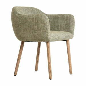 Jasnozielone tapicerowane fotele jadalniane zestaw z podłokietnikami 2 szt. Blaine – Light & Living obraz