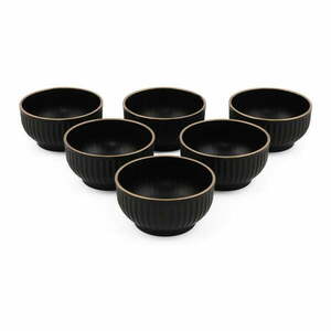 Czarne miski zestaw 6 szt. 0.25 l – Hermia obraz