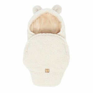 Kremowy rożek niemowlęcy z materiału sherpa 45x80 cm – Meowbaby obraz