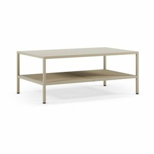 Kremowy metalowy stolik 60x100 cm Fayna – Marckeric obraz