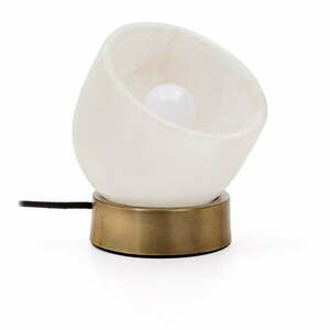 Lampa stołowa w kremowo-mosiężnym kolorze (wysokość 17 cm) Shenli – Kave Home obraz