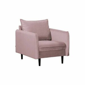 Lawendowy aksamitny fotel Juli – Ropez obraz