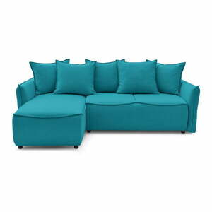 Turkusowy rozkładany narożnik (lewostronny) Leon – Bobochic Paris obraz