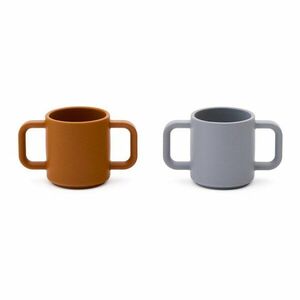 Niebiesko-pomarańczowe silikonowe kubki dla dzieci zestaw 2 szt. Lili – Kave Home obraz