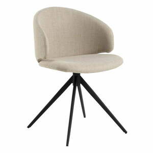 Beżowy tapicerowany fotel jadalniany z podłokietnikami Ella – Actona obraz