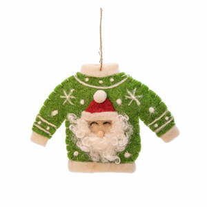 Tekstylna ozdoba świąteczna wykonana ręcznie 12 cm Santa Jumper – Sass & Belle obraz
