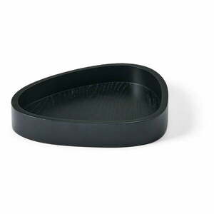 Czarny drewniany pojemnik dekoracyjny 18x16x3 cm Curve M – LIND DNA obraz