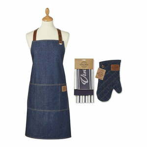 Zestaw ścierek, fartucha i rękawicy kuchennej 5 szt. Oxford Denim – Cooksmart ® obraz