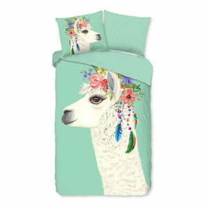 Miętowa bawełniana pościel dziecięca jednoosobowa 140x220 cm Joey – Good Morning obraz