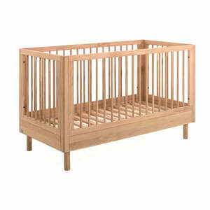 Łóżeczko z litego drewna dębowego 70x140 cm w naturalnym kolorze Forrest – Vipack obraz