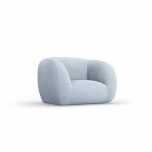 Jasnoniebieski fotel z materiału bouclé Essen – Cosmopolitan Design obraz