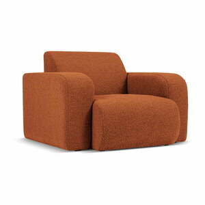 Brązowy fotel z materiału bouclé Molino – Micadoni Home obraz