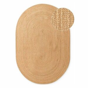 Dywan z juty dwustronny/tkany ręcznie w naturalnym kolorze 160x230 cm Braided – Hanse Home obraz