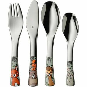 Sztućce dla dzieci ze stali nierdzewnej w kolorze srebra 4 szt. Forest Friends – WMF obraz