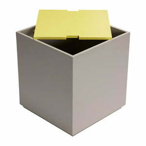 Żółto-szara skrzynia z litego drewna jesionowego 40x45 cm Vault – Hübsch obraz