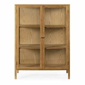 Witryna w dekorze dębu w naturalnym kolorze 90x126x40 cm Ceci – MOME obraz