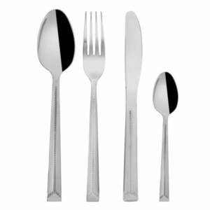 Sztućce 24 szt. ze stali nierdzewnej w kolorze srebra Bright – Orion obraz