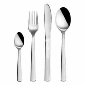 Sztućce 24 szt. ze stali nierdzewnej w kolorze srebra Plain – Orion obraz