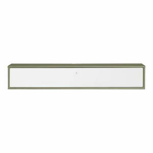 Biała/w kolorze khaki szafka pod TV 133x22x32, 5 cm Mistral – Hammel Furniture obraz
