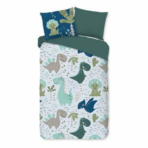 Zielono-niebieska pościel dziecięca jednoosobowa z mikrowłókna 140x200 cm – Good Morning obraz