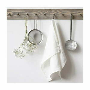 Biała lniana ściereczka Linen Tales, 65x45 cm obraz