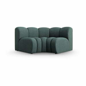 Turkusowy moduł sofy z tkaniny szenilowej (strona zmienna) Lupine – Micadoni obraz