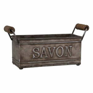 Ciemnoszara metalowa mydelniczka – Antic Line obraz