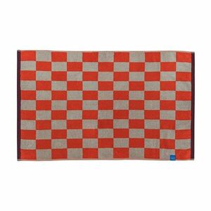 Pomarańczowo-beżowy dywanik łazienkowy pod prysznic z bio bawełny 50x80 cm Retro – Mette Ditmer Denmark obraz