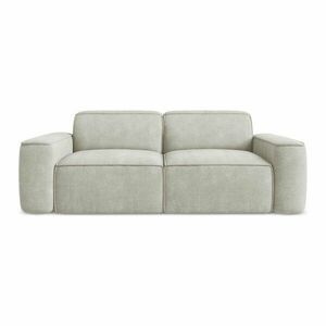 Kremowa sofa z tkaniny szenilowej 204 cm Omao – Makamii obraz
