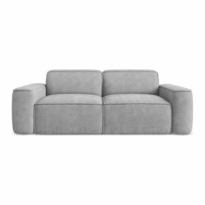 Jasnoszara sofa z tkaniny szenilowej 204 cm Omao – Makamii obraz