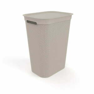 Beżowy plastikowy kosz na pranie 50 l Brisen – Rotho obraz