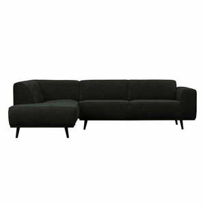 Ciemnoszary sztruksowy narożnik (lewostronny/w kształcie litery L) Statement – WOOOD obraz