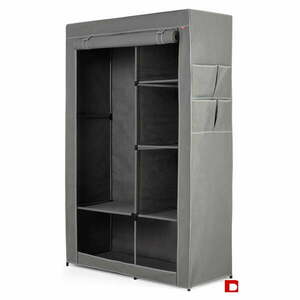 Szara tekstylna szafa 105x161 cm – Rayen obraz