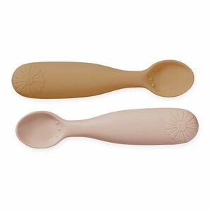 Łososiowo-jasnożółte łyżeczki dla dzieci z silikonu zestaw 2 szt. Coral Mix – Cam Cam Copenhagen obraz