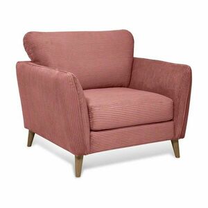 Różowy sztruksowy fotel Paris – Scandic obraz