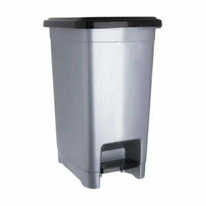 Plastikowy kosz na śmieci z pedałem 15 l Slim – Orion obraz