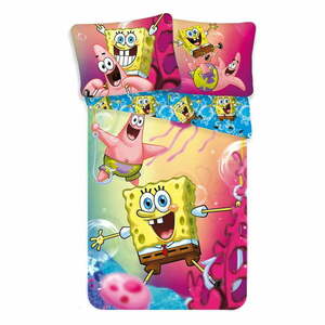 Bawełniana dziecięca pościel jednoosobowa 140x200 cm Sponge Bob – Jerry Fabrics obraz