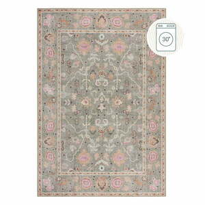Jasnozielony dywan odpowiedni do prania 115x170 cm Una Floral – Flair Rugs obraz