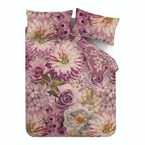 Różowa pościel dwuosobowa 200x200 cm Rosemoor Floral – RHS obraz
