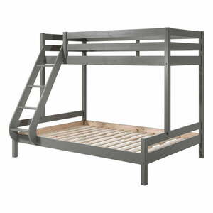 Szare piętrowe łóżko dziecięce 140x200/90x200 cm Pino – Vipack obraz