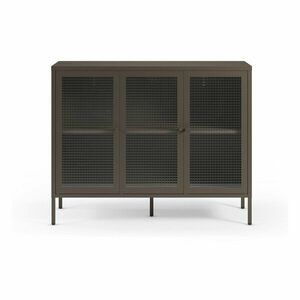 Szara metalowa witryna 121x90x40 cm Layna – Marckeric obraz