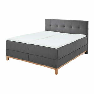 Ciemnoszare łóżko boxspring ze schowkiem 180x200 cm Catania − Meise Möbel obraz