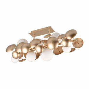 Lampa sufitowa w biało-złotym kolorze ze szklanym kloszem 76x22 cm Bubble – Trio Select obraz