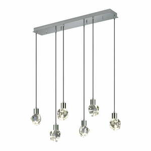 Lampa wisząca LED w kolorze srebra ze szklanym kloszem Verano – Trio Select obraz