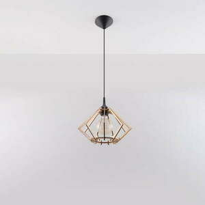 Lampa wisząca z drewnianym kloszem ø 27, 5 cm Toranja – Sollux obraz