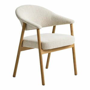 Kremowe fotele jadalniane zestaw z podłokietnikami 2 szt. z litego drewna dębowego Elk – Unique Furniture obraz